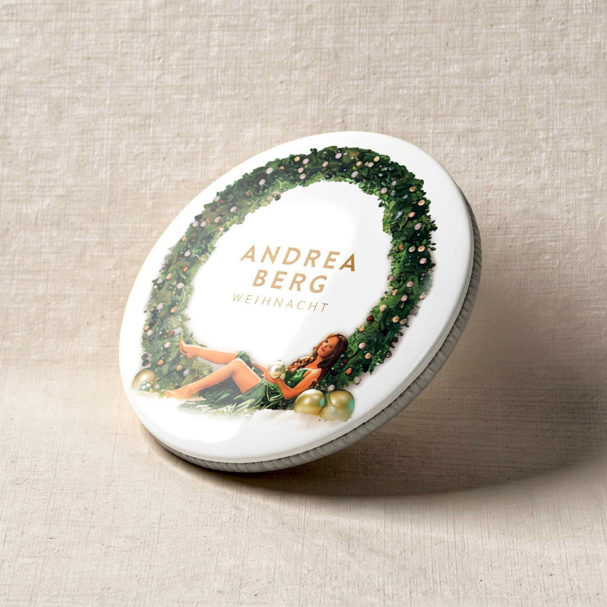 Andrea Berg – Exklusiver Runder Magnet mit Album-Motiv (Weiß-Grün)