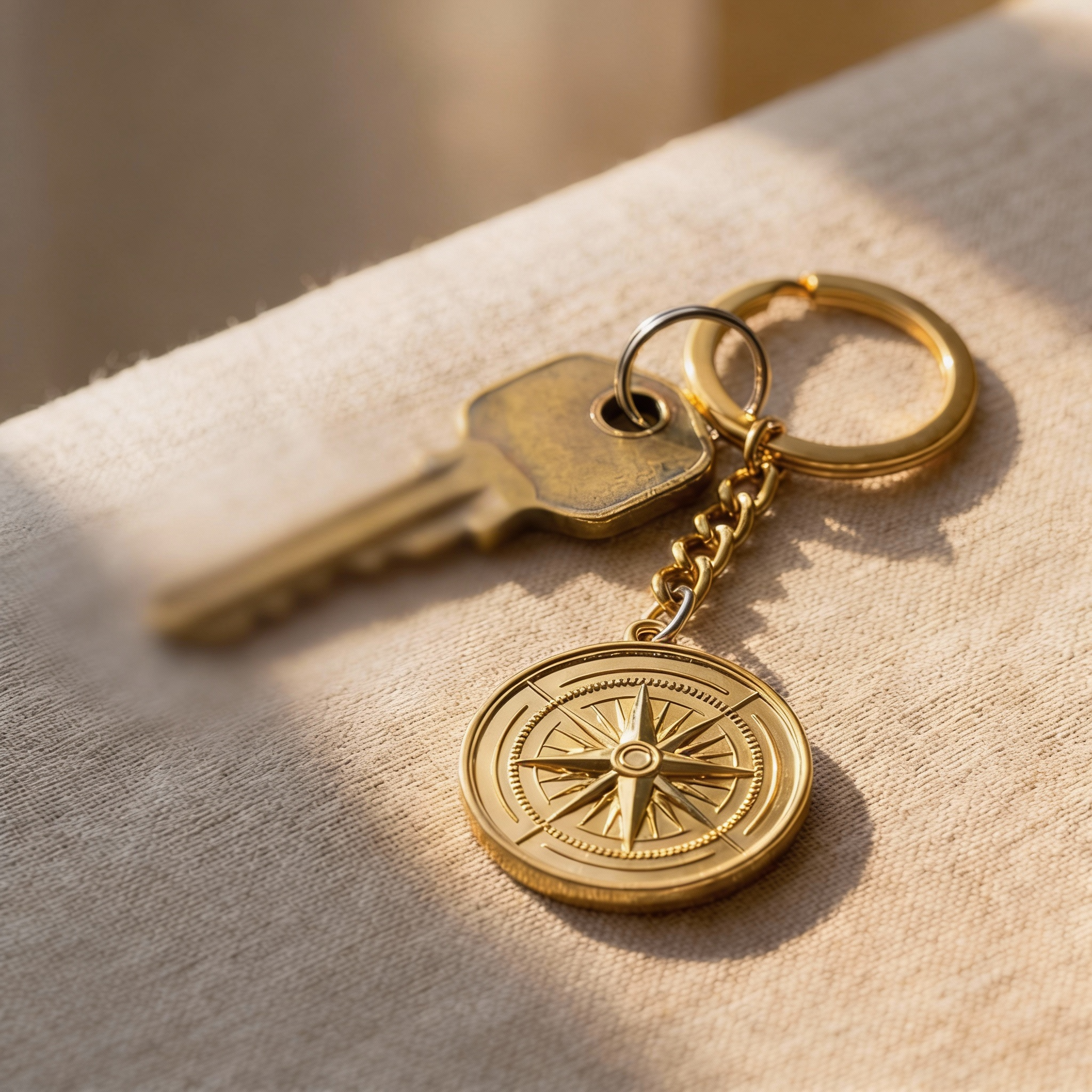 Andrea Berg – Schlüsselanhänger mit Kompass-Motiv in Gold