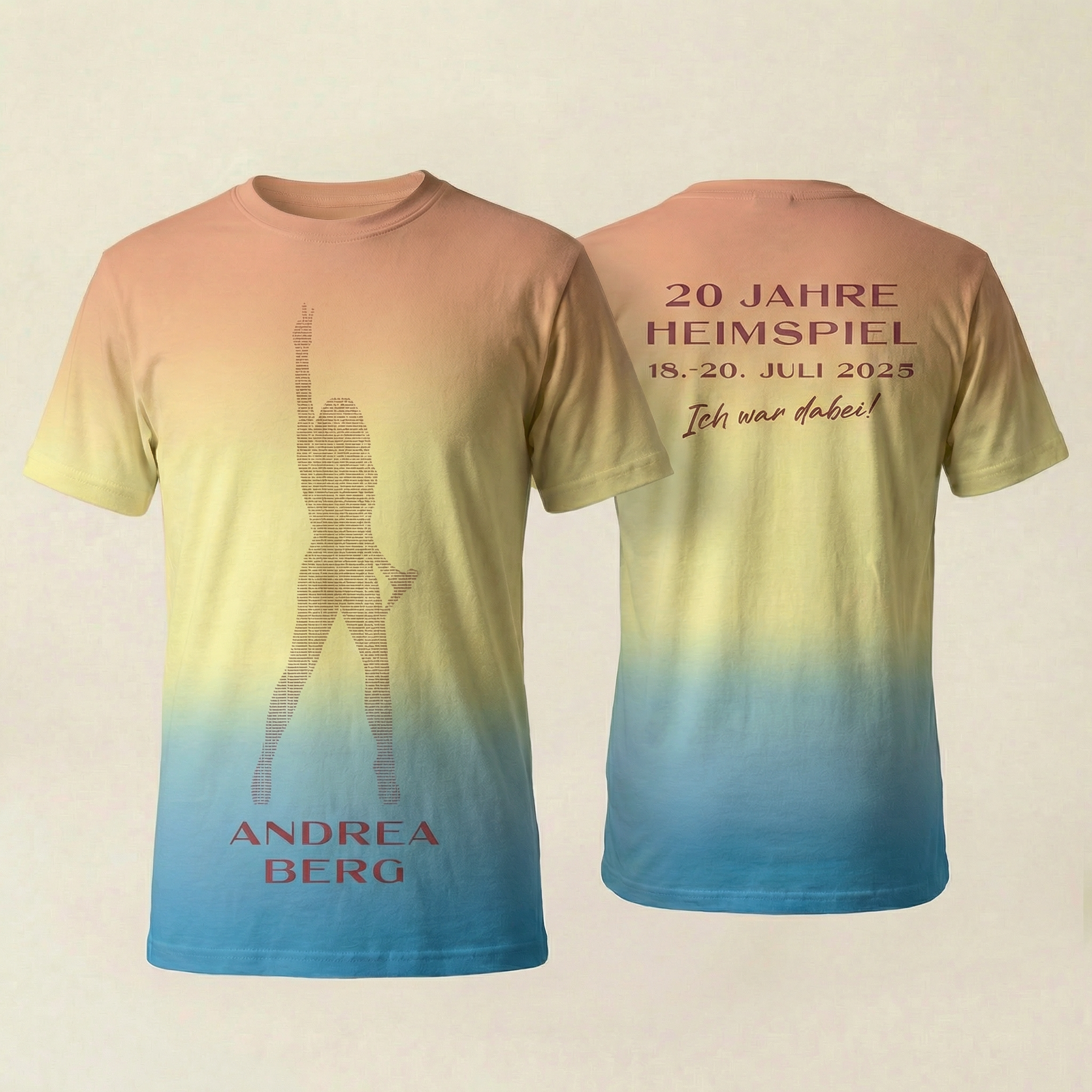 Exklusives Jubiläums-Shirt „20 Jahre Heimspiel“ mit personalisierter Jubiläumsgrafik