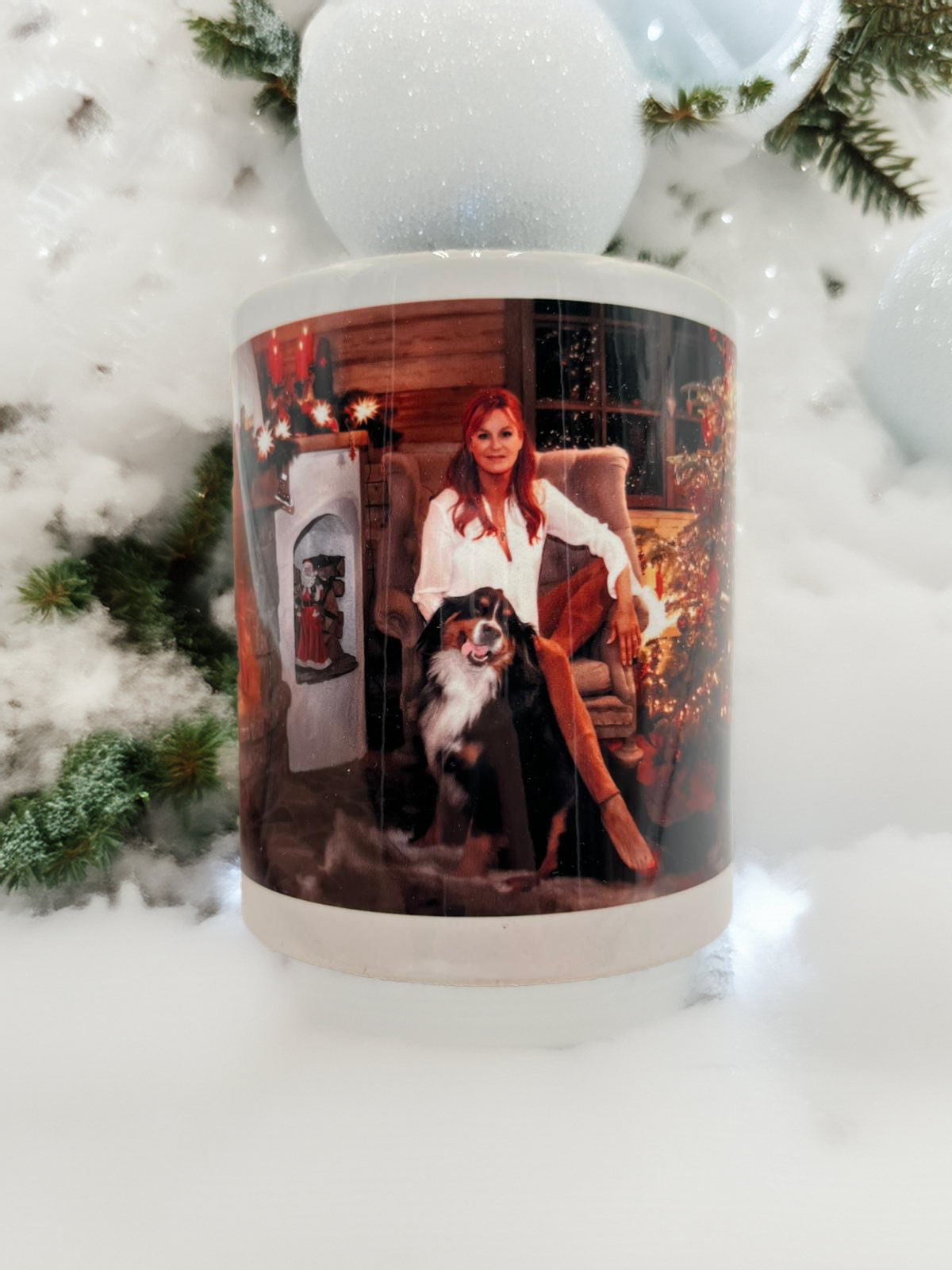 Andrea Berg Weihnachtstasse mit Hundmotiv