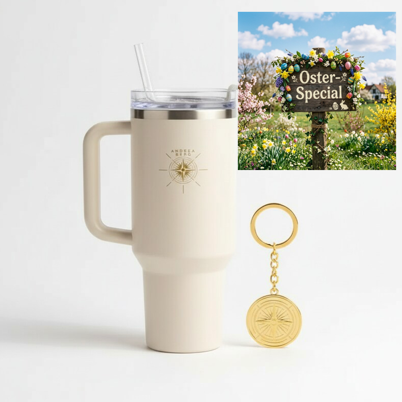 Steelcup + Kompass Schlüsselanhänger