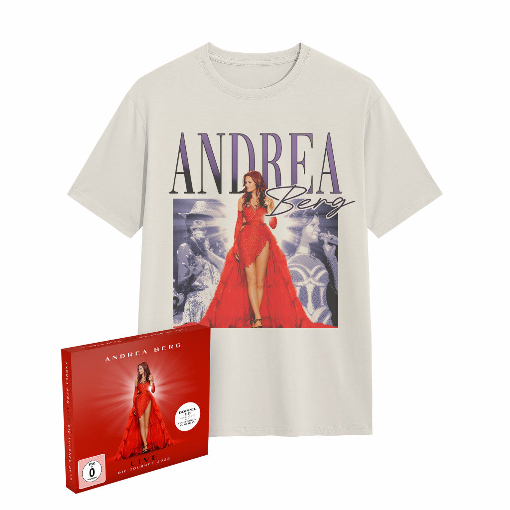 Andrea Berg: Live - Die Tournee 2025 - Bundle Doppel CD inkl. DVD (Premium Edition) & Shirt