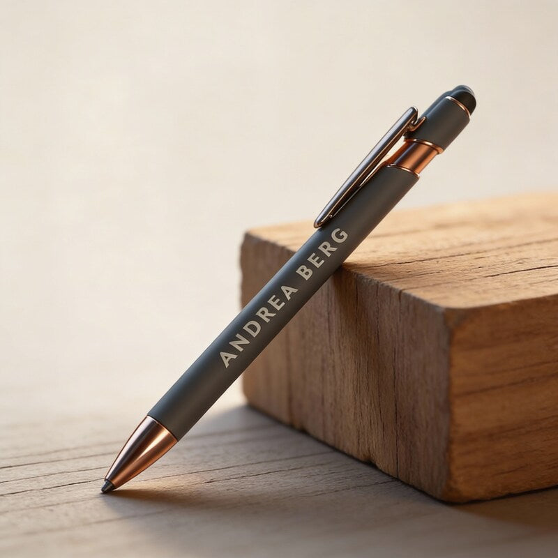 Andrea Berg – Kugelschreiber in Grau mit Rosé-Akzenten