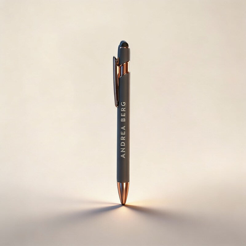 Andrea Berg – Kugelschreiber in Grau mit Rosé-Akzenten